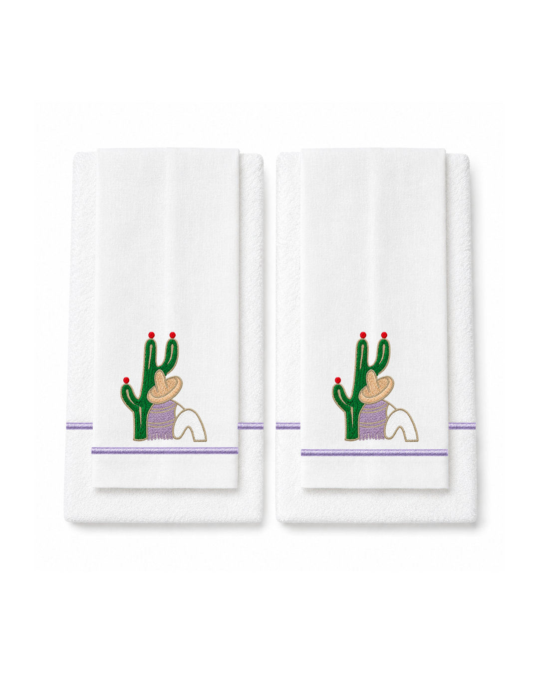 Bordado de Campesino con nopal l Lila