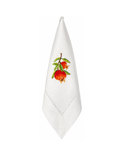 Servilleta de lino con bordado de Granada.