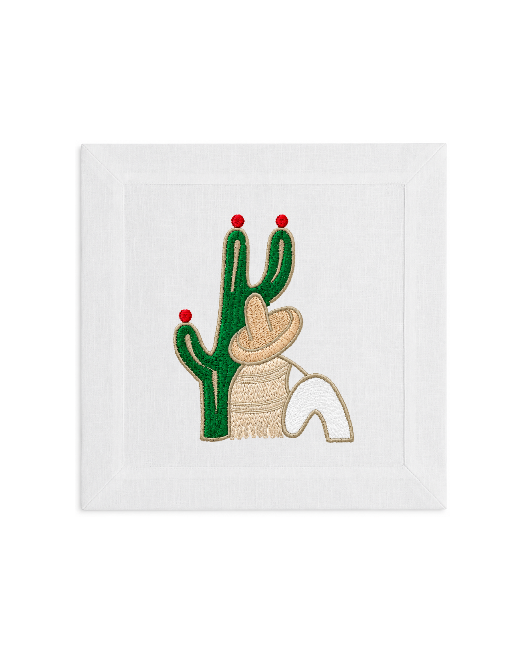 Bordado de Campesino con nopal l Beige
