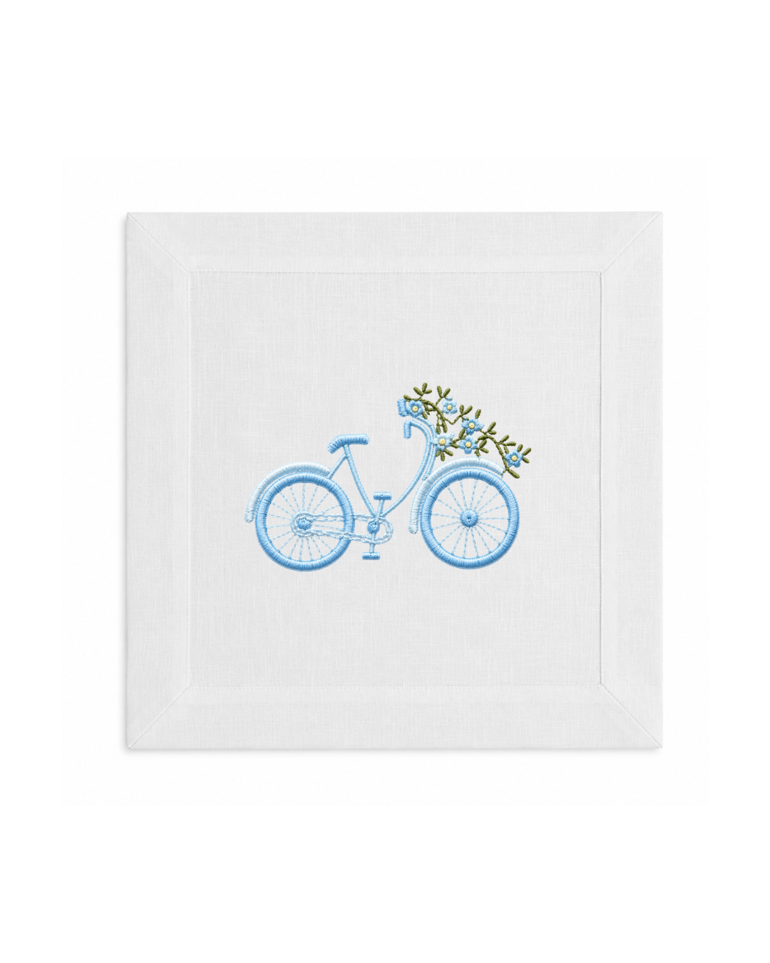 Bicycle Embroidery | Sky Blue