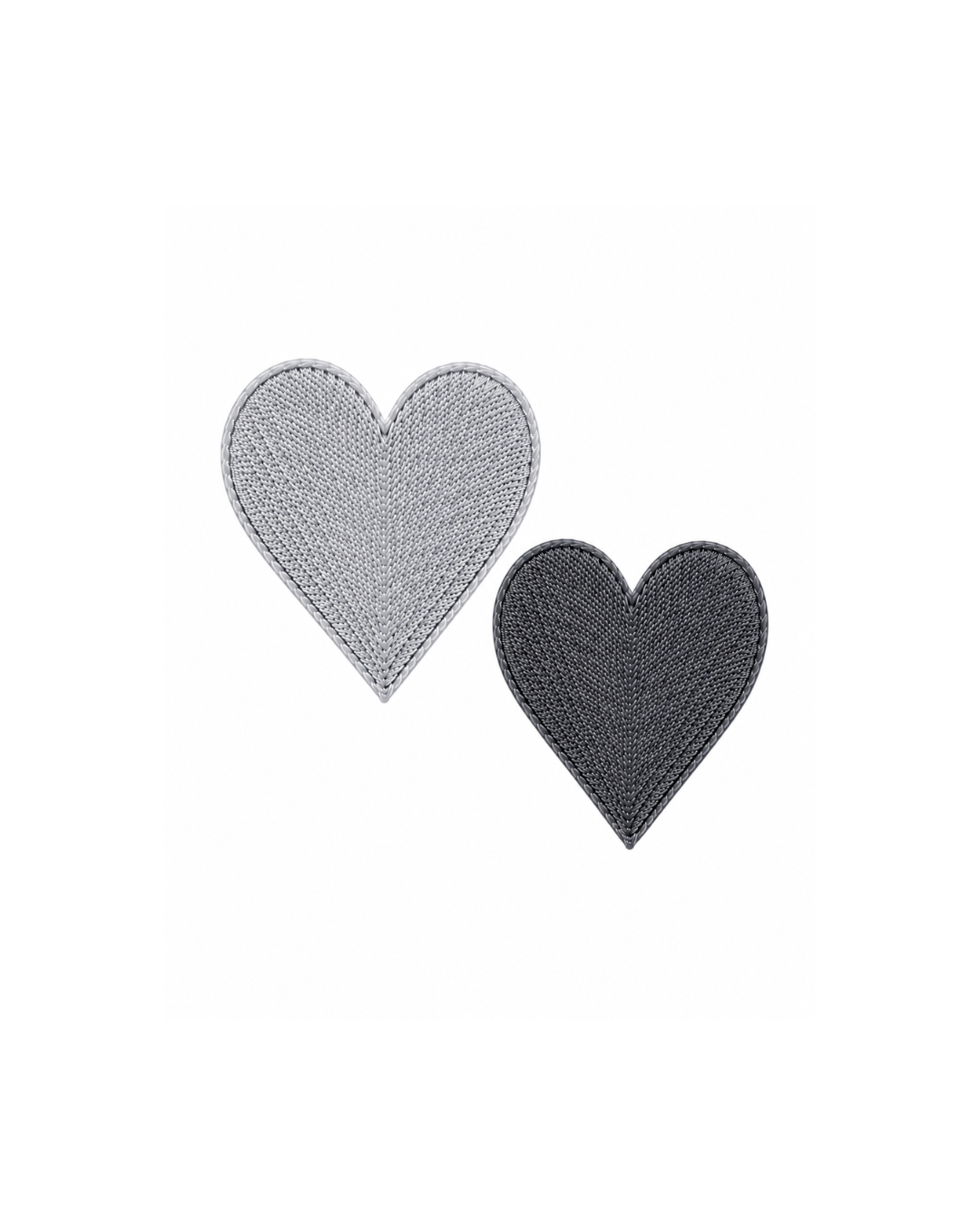 Bordado de Corazones l Gris