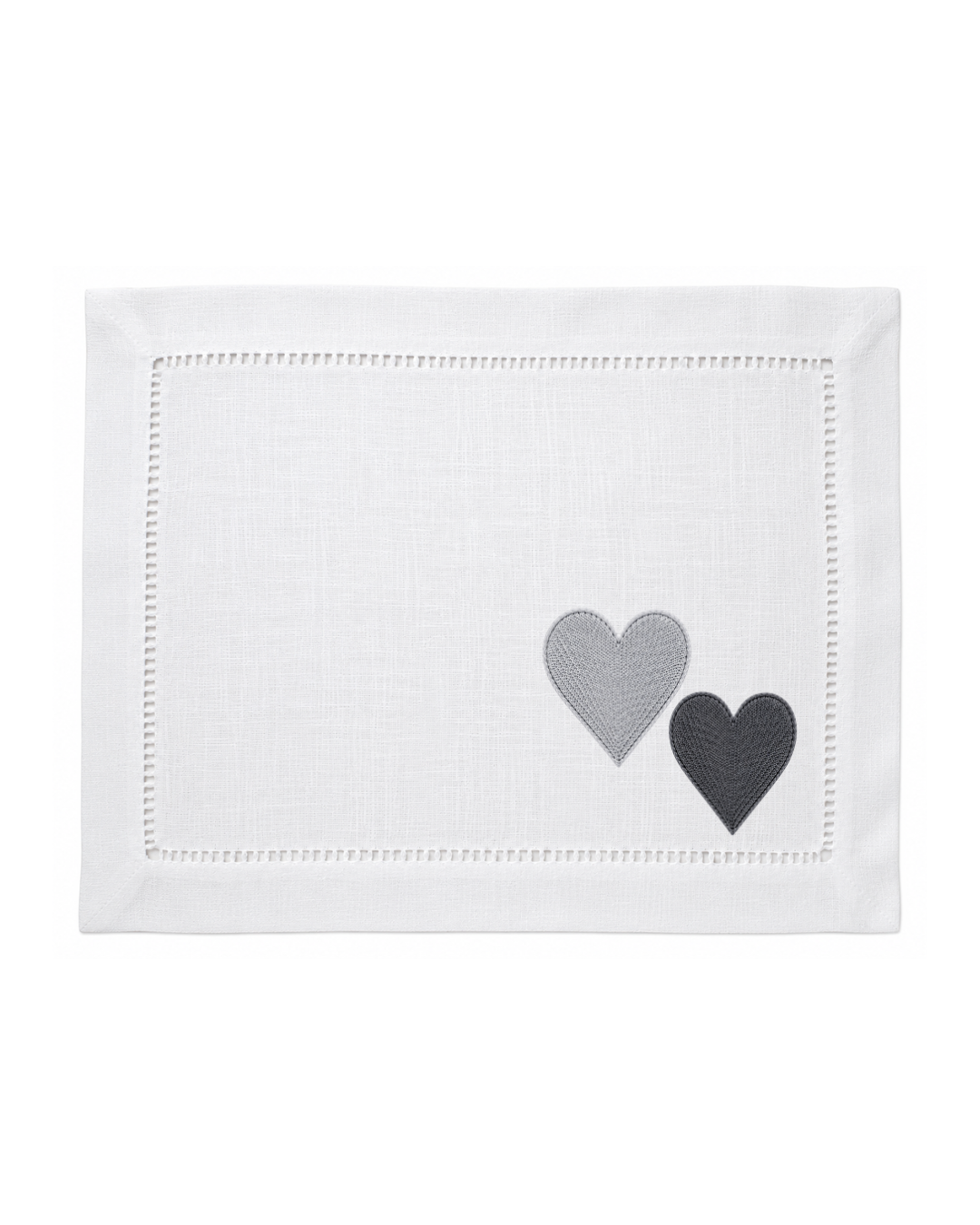 Bordado de Corazones l Gris