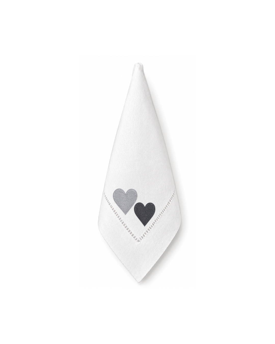 Bordado de Corazones l Gris
