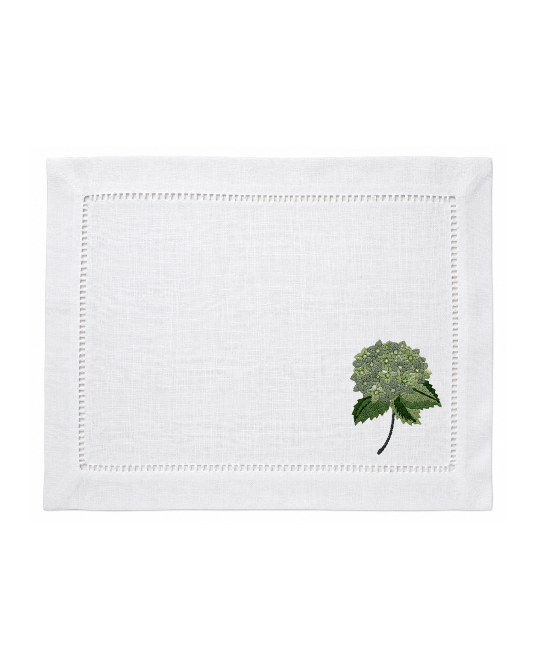Bordado de Hortensia Verde