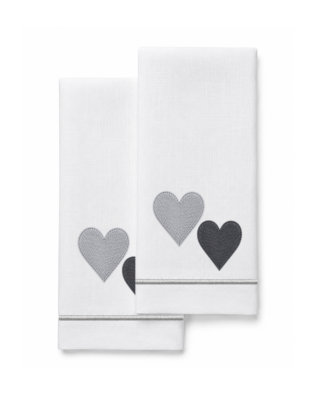 Bordado de Corazones l Gris