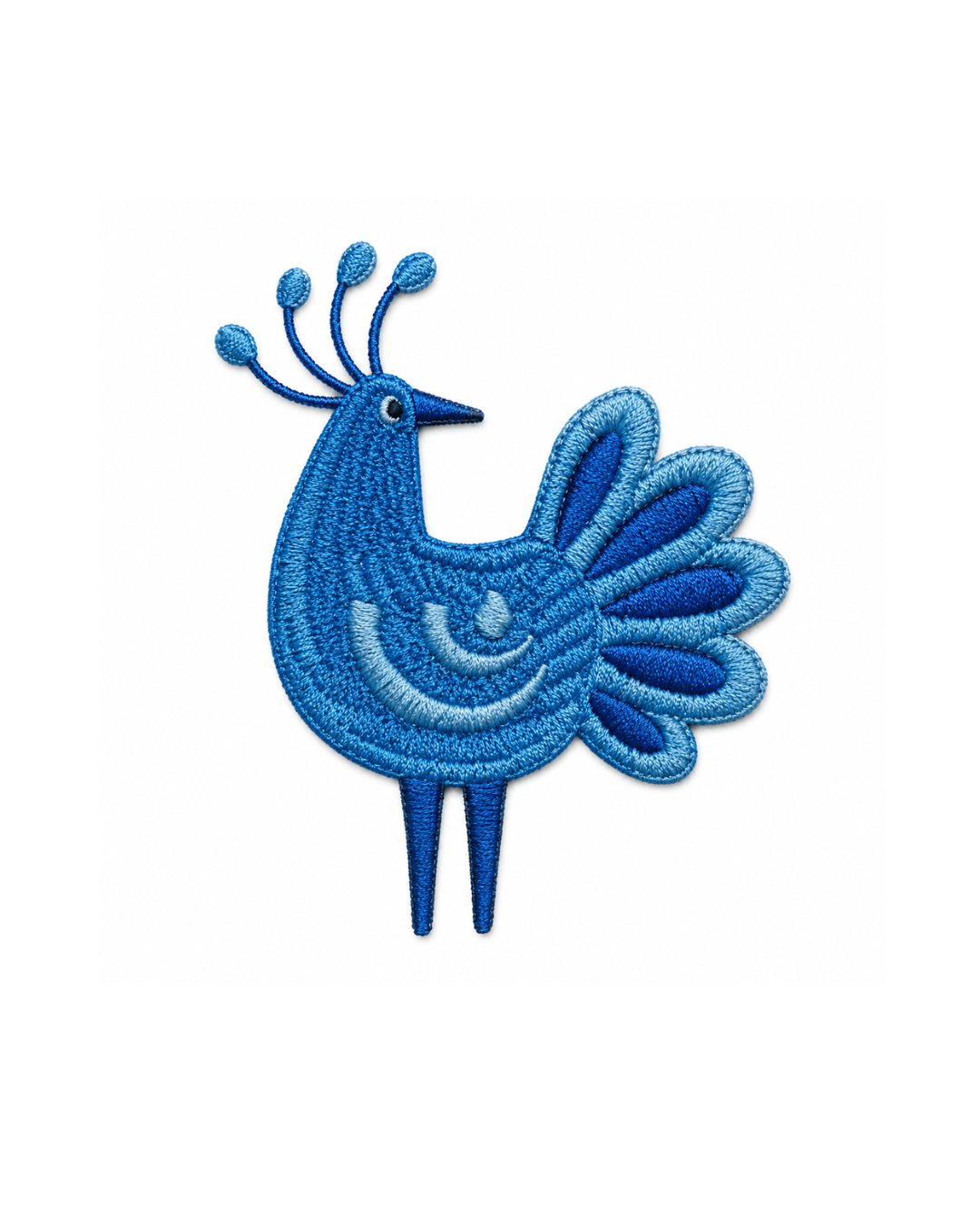 Bordado de Ave l Azul