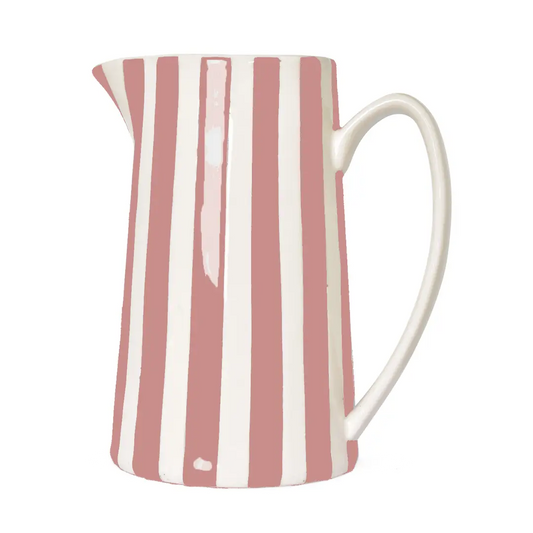 Jarra de cerámica Striped l Color Rosa