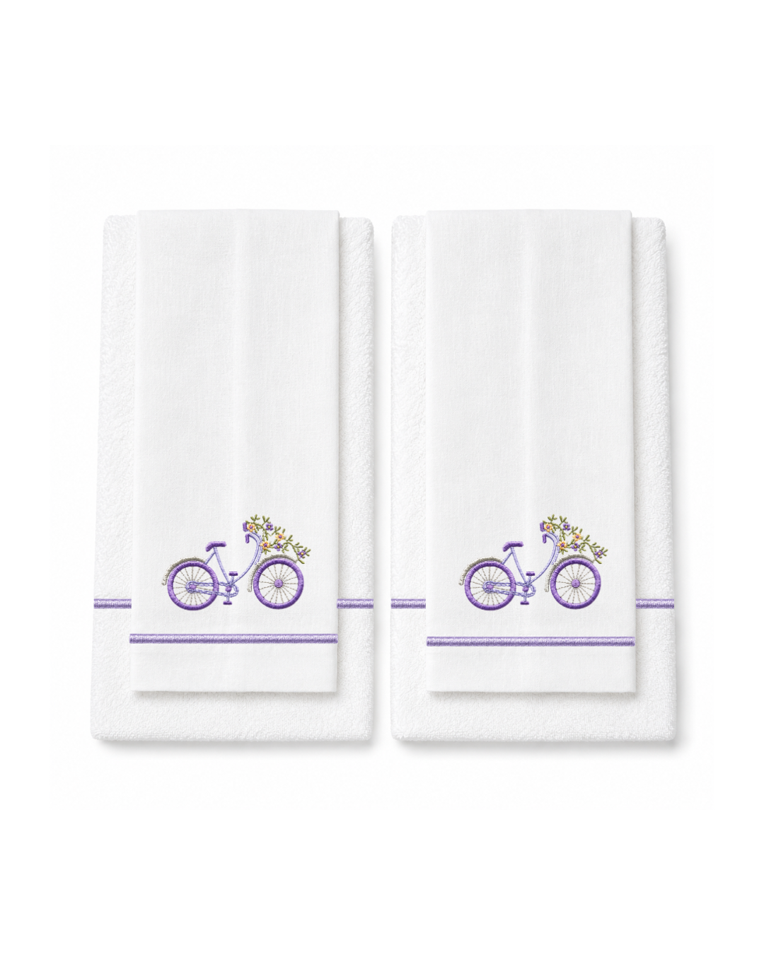 Bicycle Embroidery l Lilac
