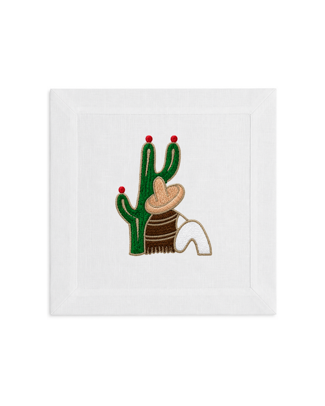 Bordado de Campesino con nopal l Café