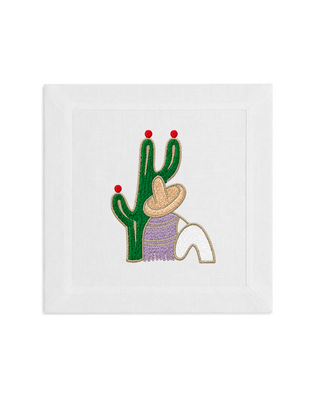 Bordado de Campesino con nopal l Lila