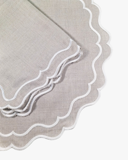 Juego de 4 Individuales con Servilleta Waterproof l Gris