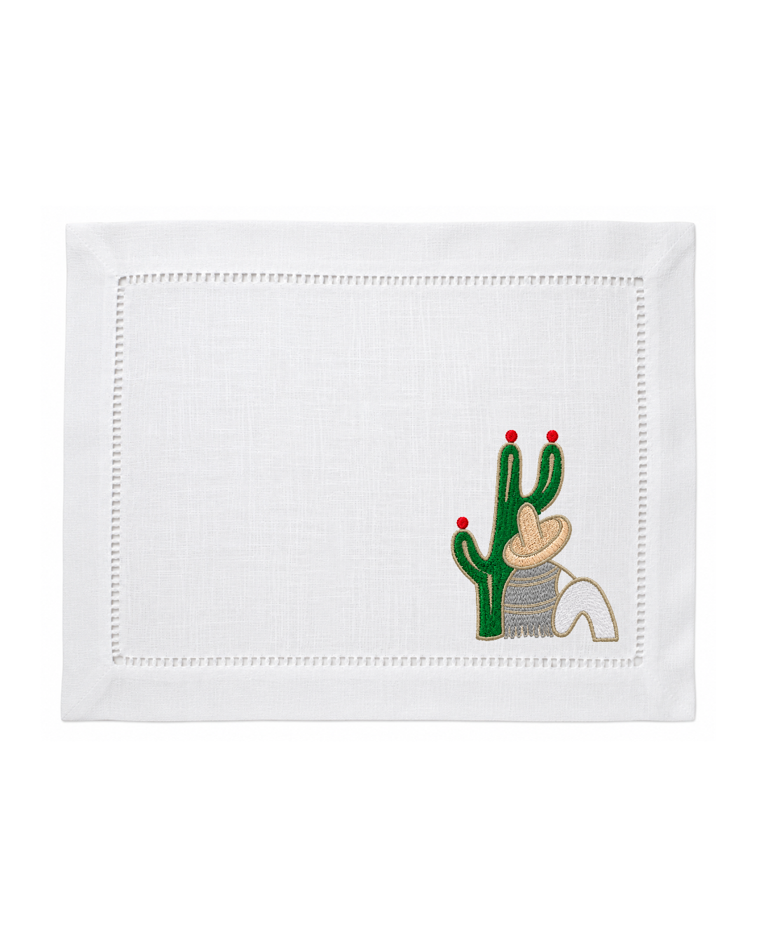 Bordado de Campesino con nopal l Gris