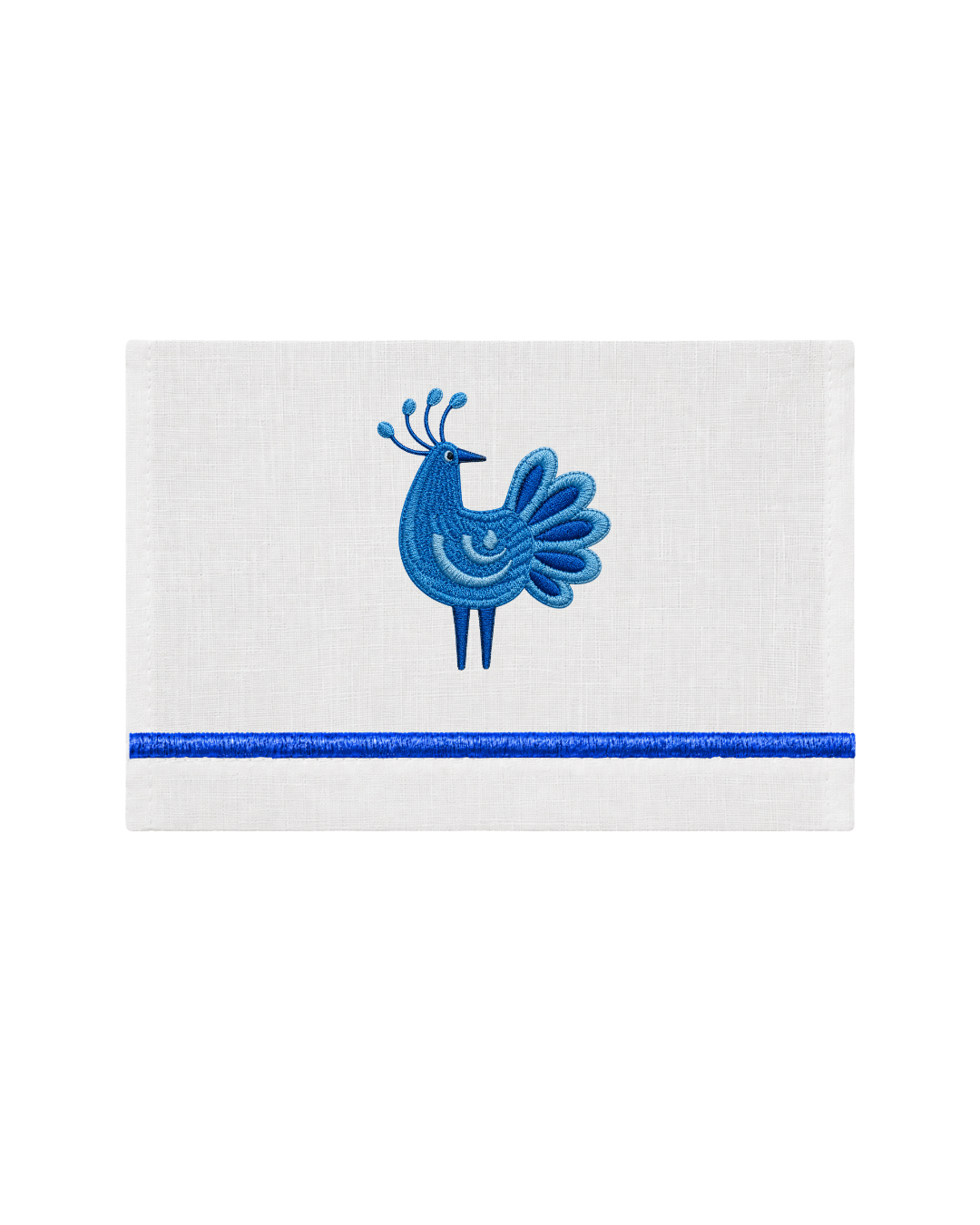 Bordado de Ave l Azul