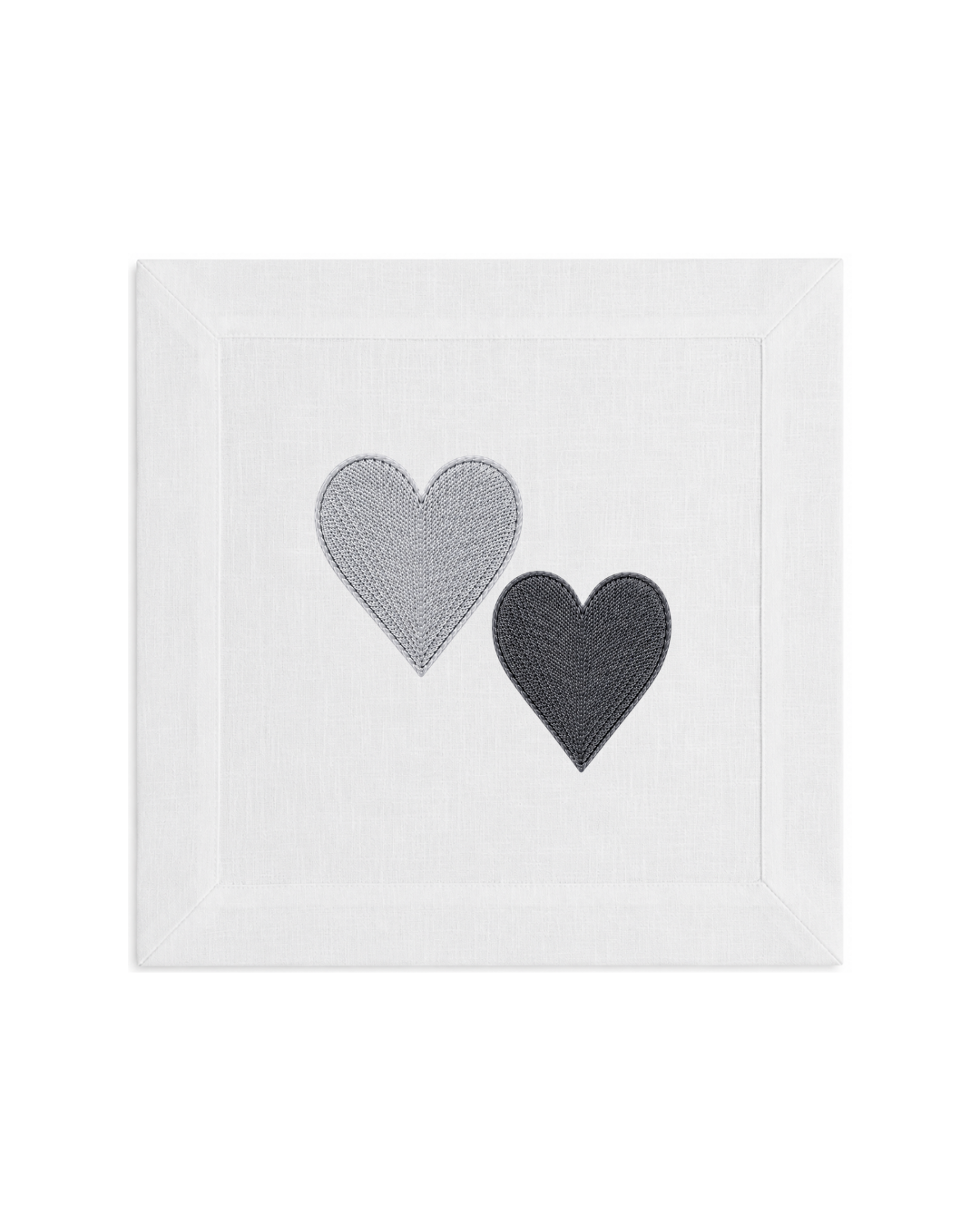 Bordado de Corazones l Gris
