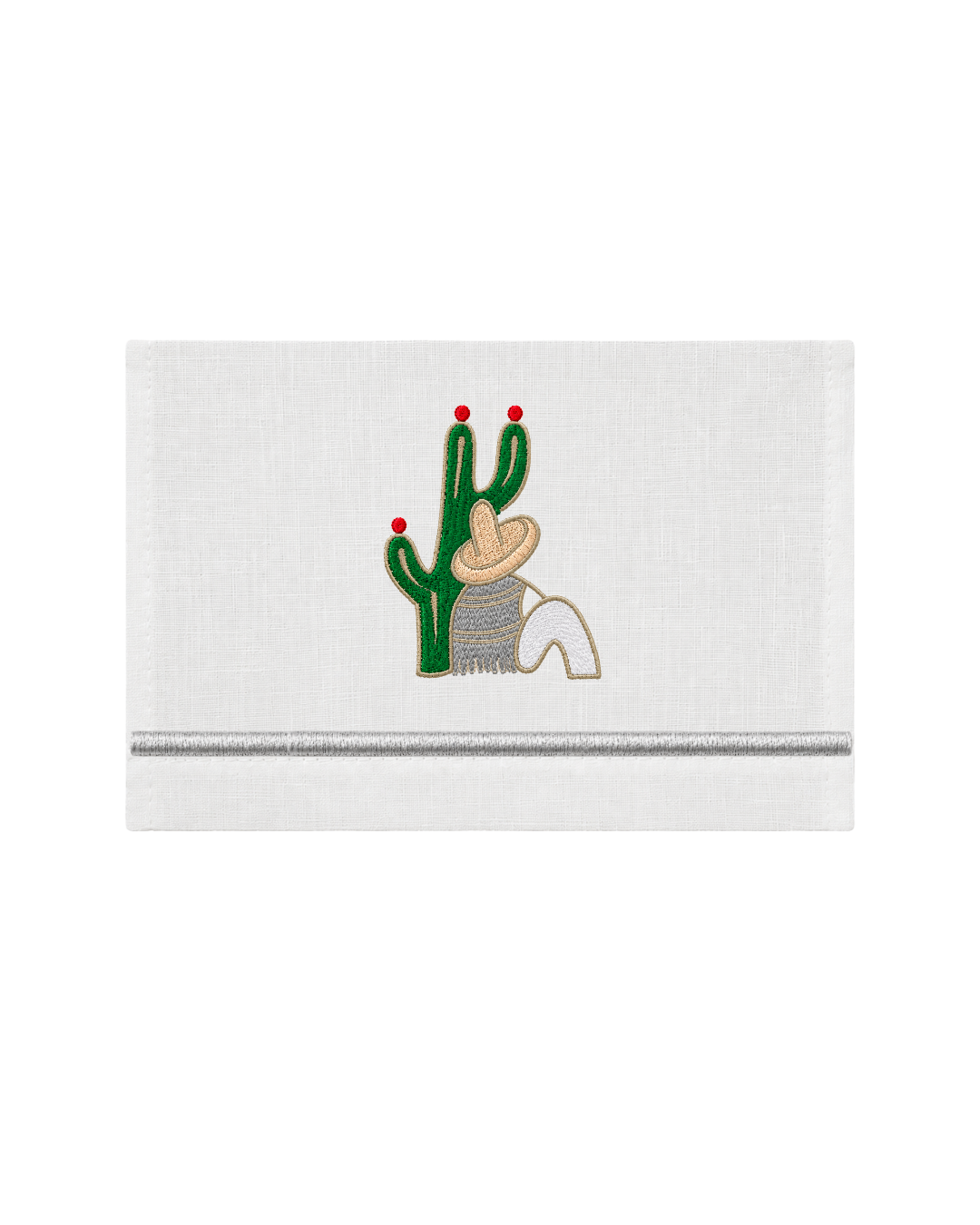 Bordado de Campesino con nopal l Gris