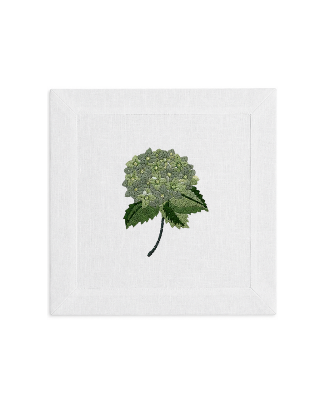 Bordado de Hortensia Verde