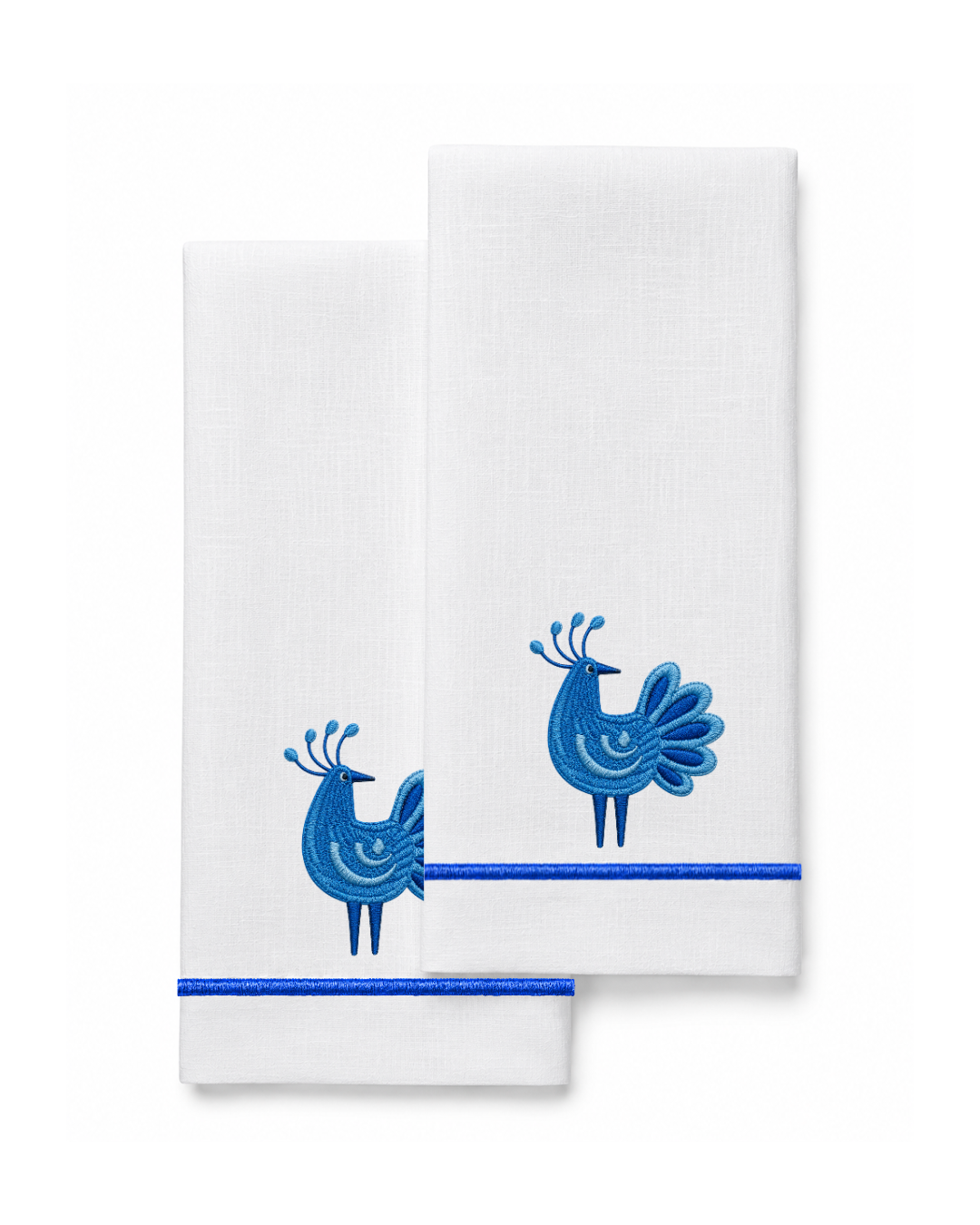 Bordado de Ave l Azul
