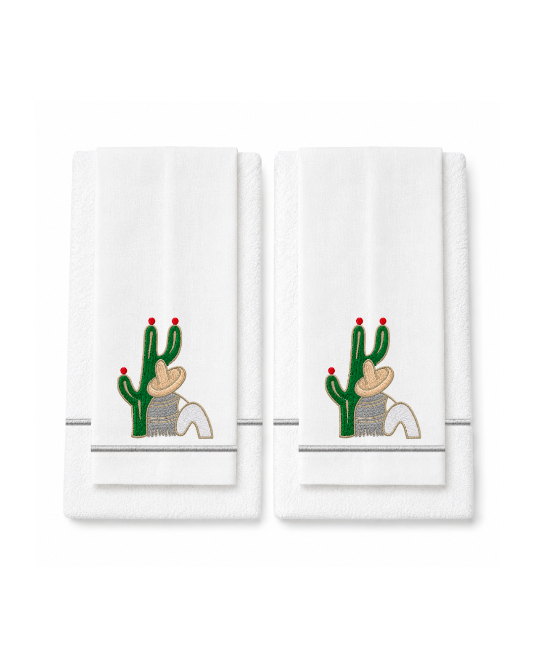 Bordado de Campesino con nopal l Gris