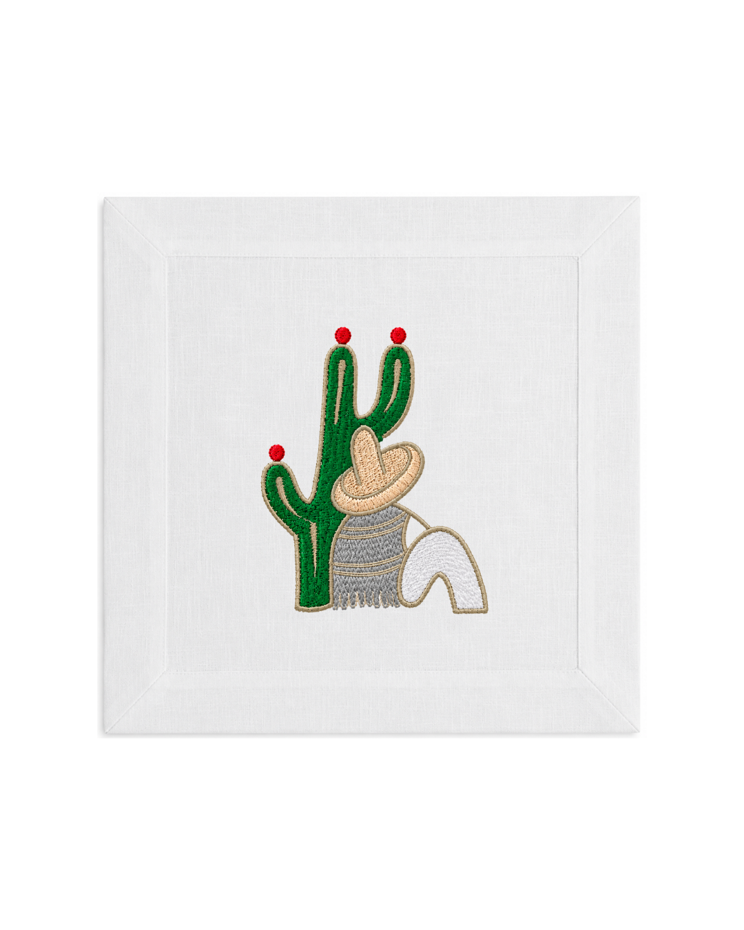 Bordado de Campesino con nopal l Gris