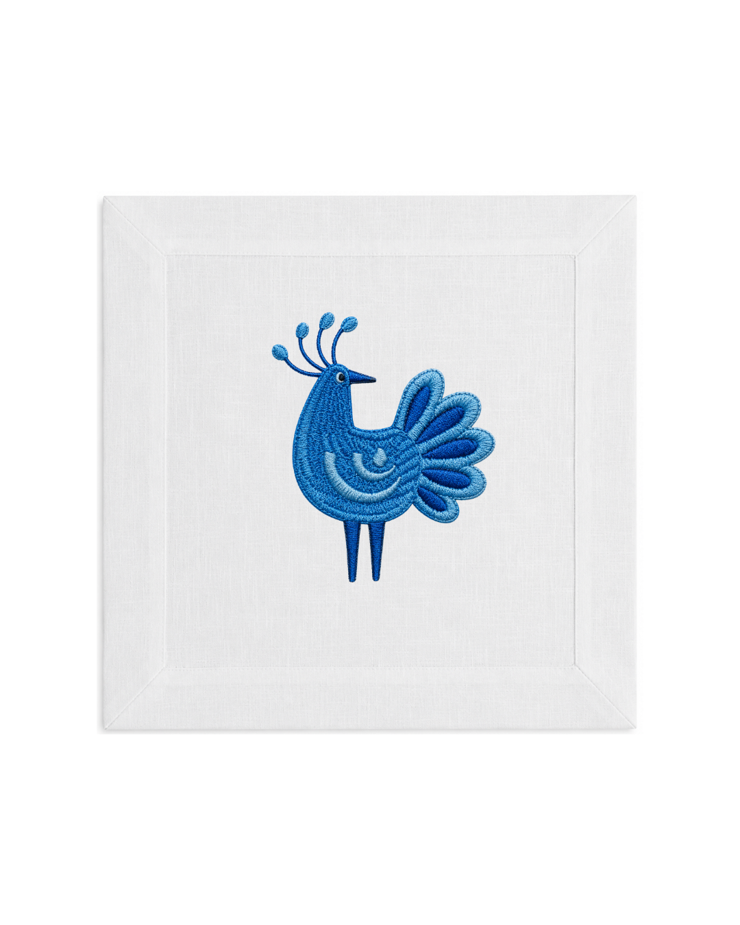 Bordado de Ave l Azul