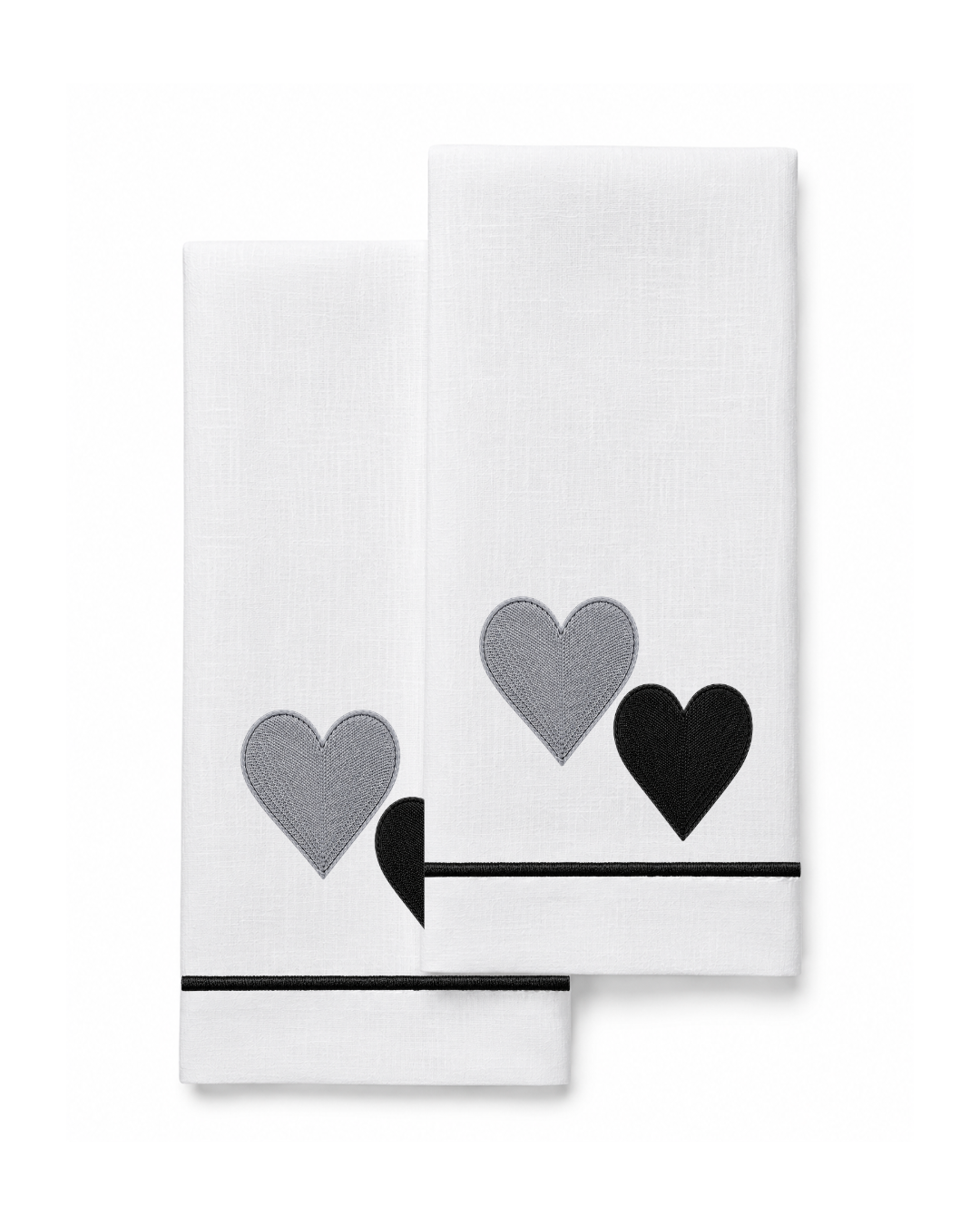 Bordado de Corazones l Negro