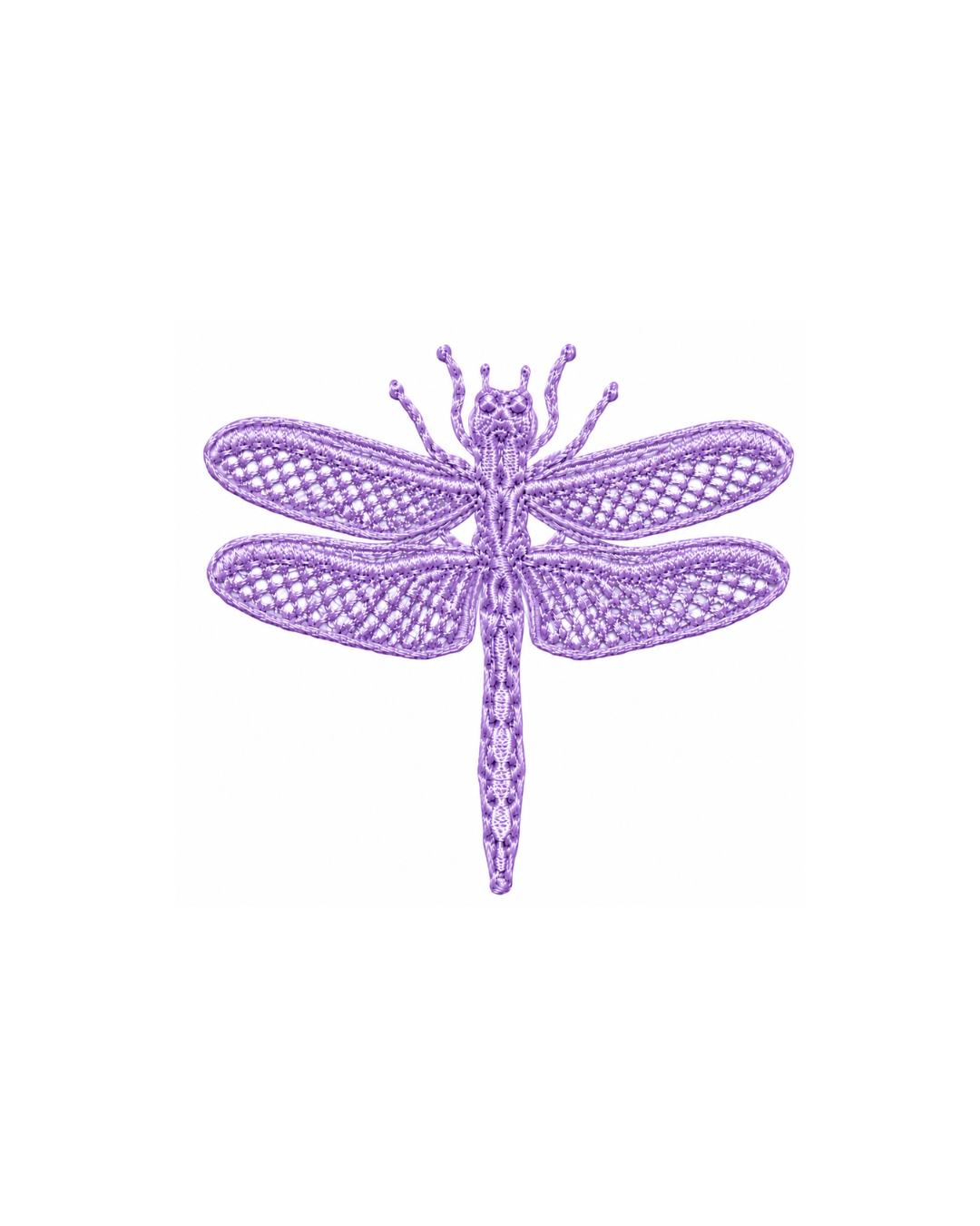 Bordado de Libélulas Morado