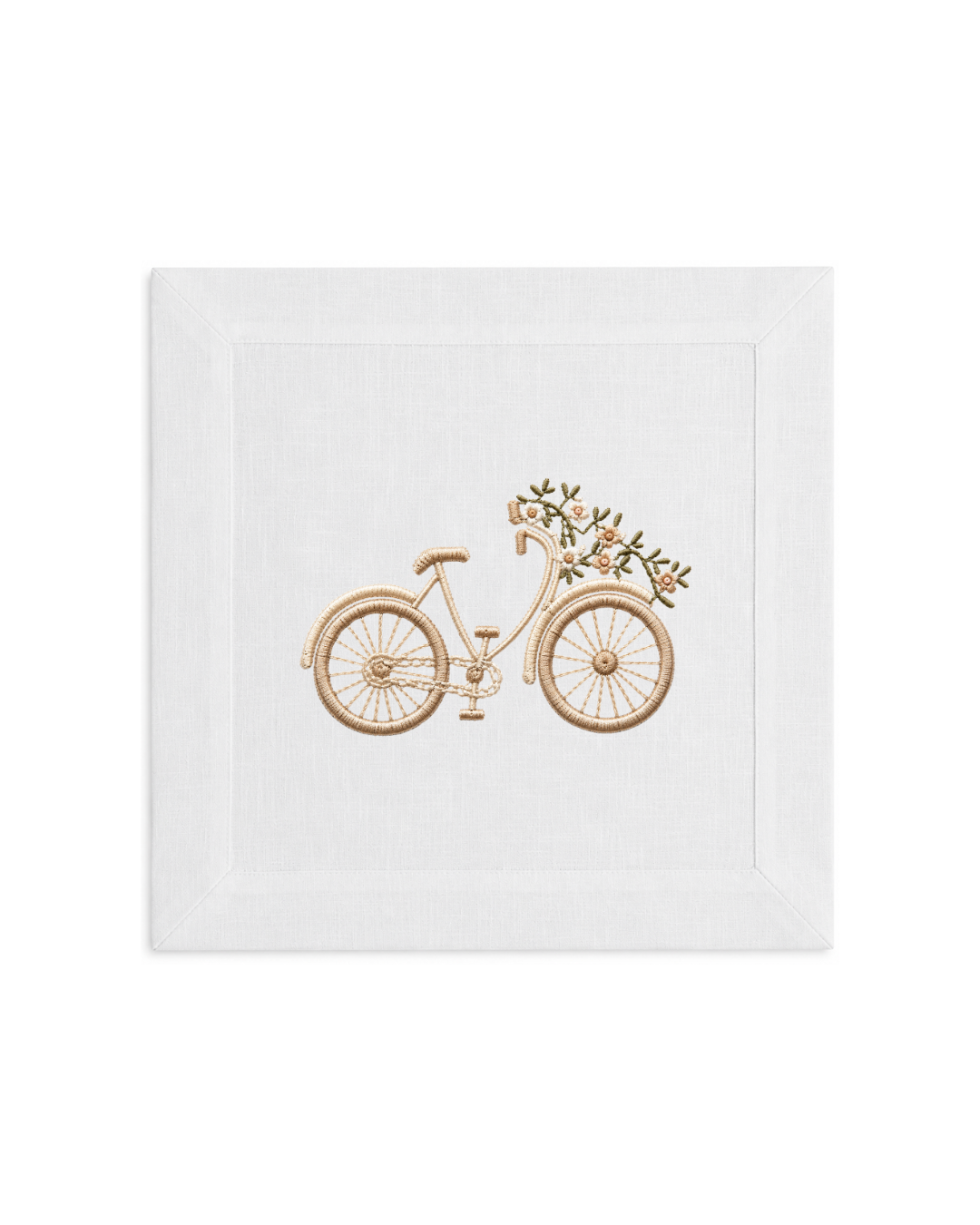 Bicycle Embroidery l Beige