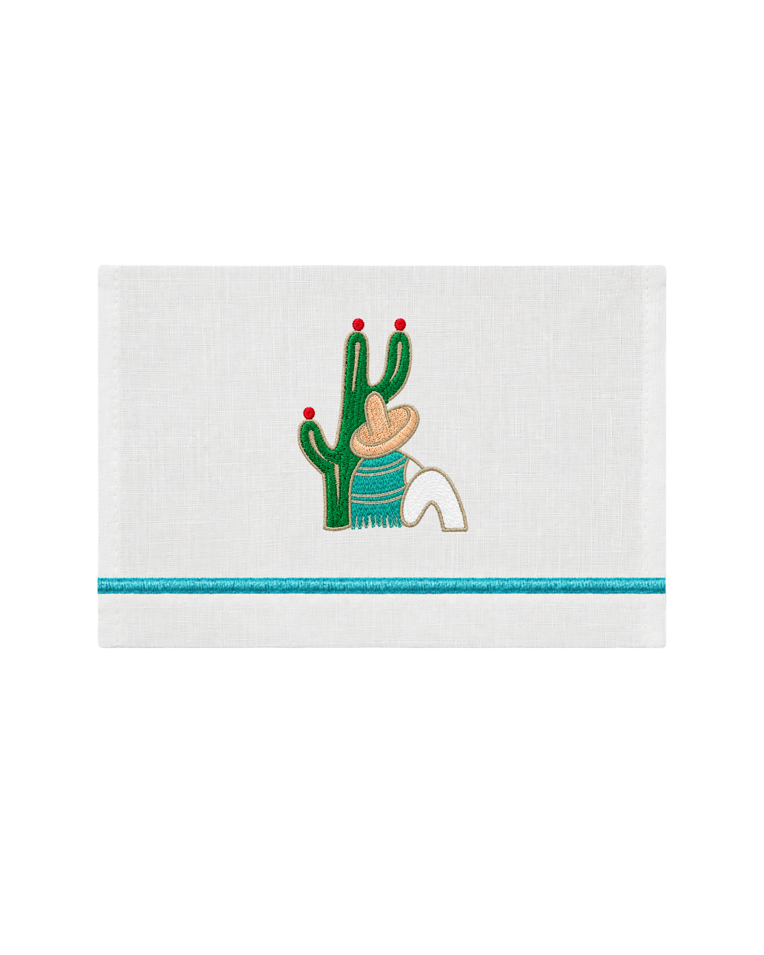 Bordado de Campesino con nopal l Aqua