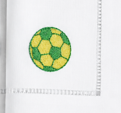 Servilleta de cocktail l Pelota de Fútbol Amarillo/Verde