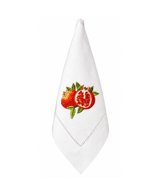 Servilleta de lino con bordado de Granada.