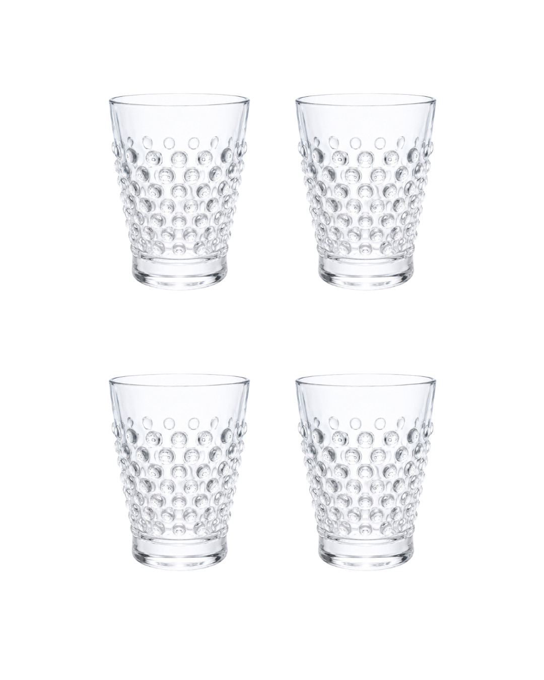 Juego de 12 vasos de melamina l Relieve Bolitas