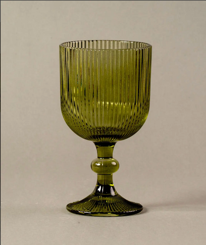 Juegos de 4 Copas con lineas l Color Olivo