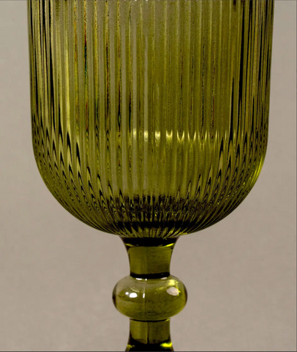 Juegos de 4 Copas con lineas l Color Olivo