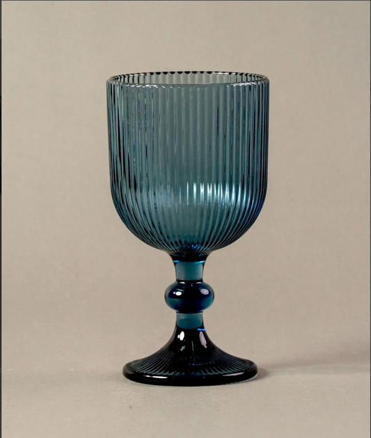 Juego de 4 Copas con lineas l Color Azul