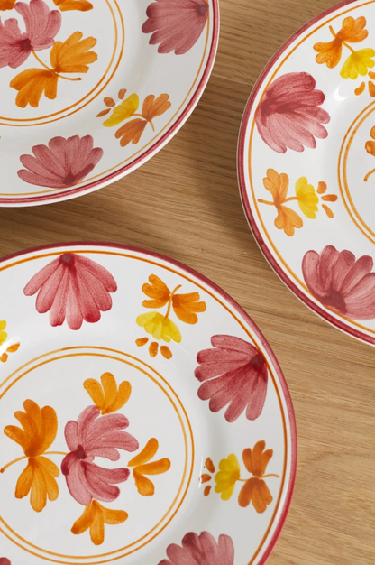 Juego de 4 Platos Floral I Ensalada