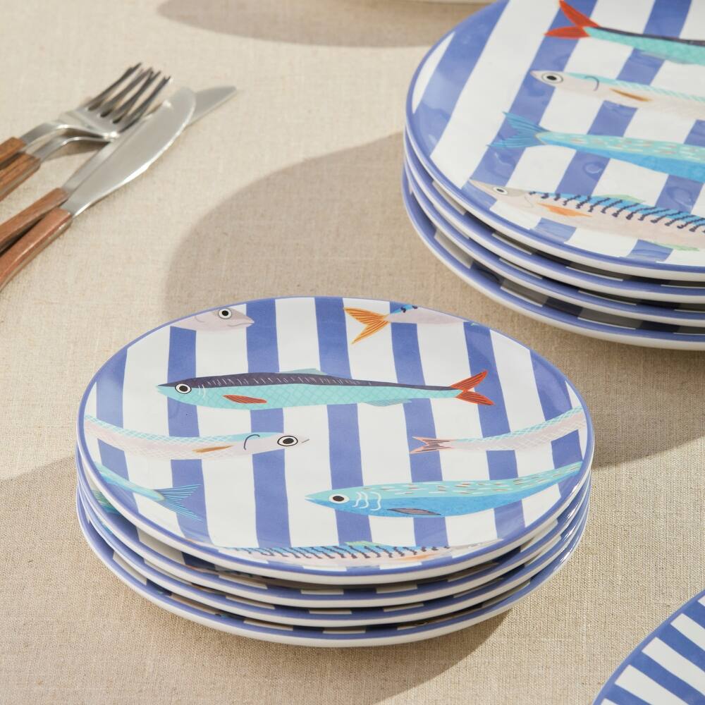 Juego de 4 platos para ensalada Something Fishy