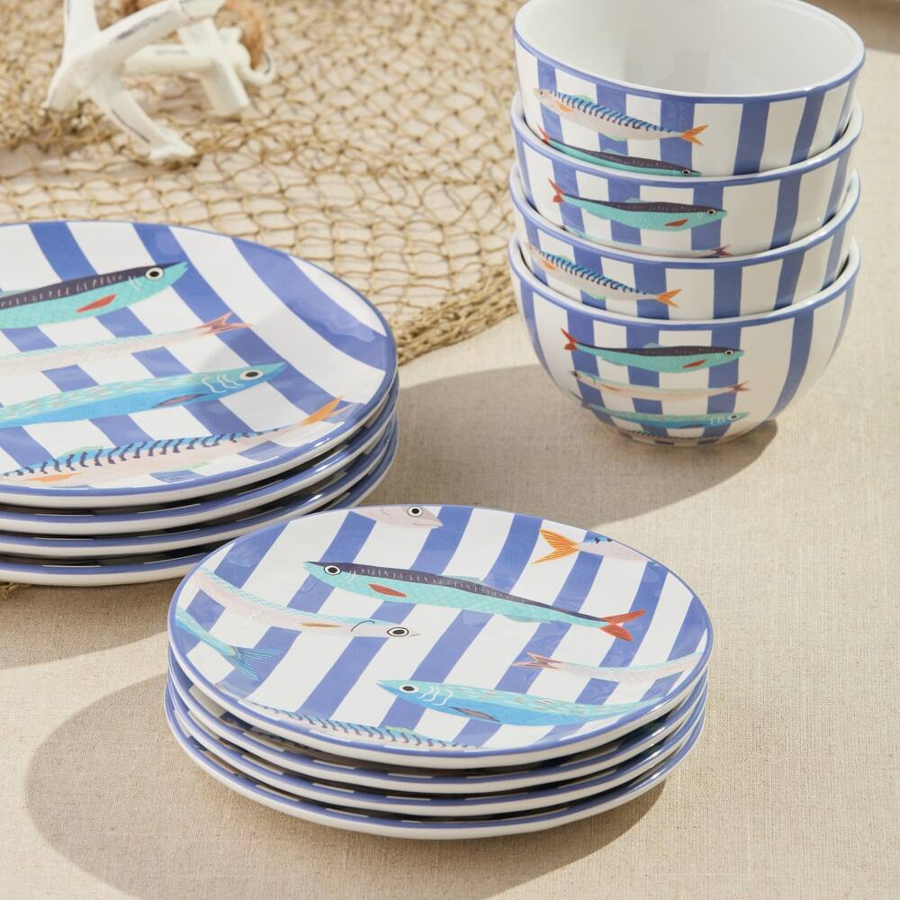 Juego de 4 platos para ensalada Something Fishy