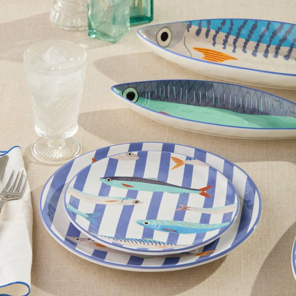 Juego de 4 platos para ensalada Something Fishy