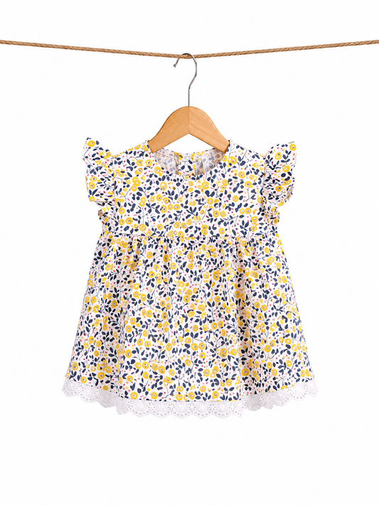 Vestido floreado l Color Amarillo
