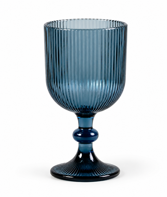 Juego de 4 Copas con lineas l Color Azul