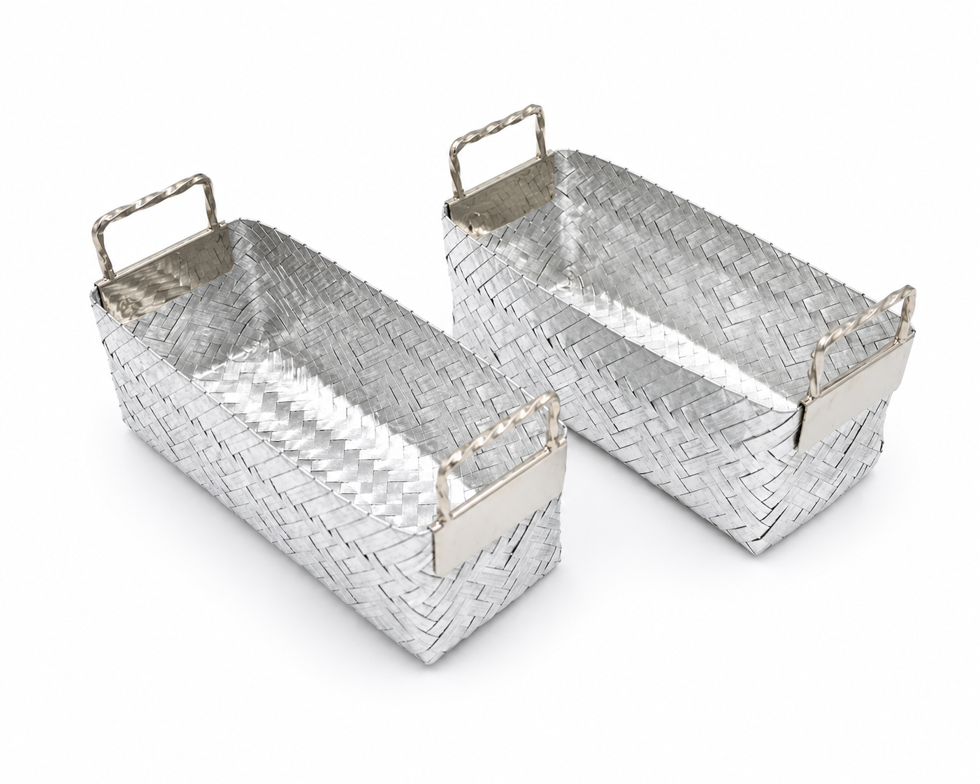 Galletera cuadrada con asas Grande l Aluminio trenzado