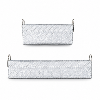 Galletera cuadrada con asas Grande l Aluminio trenzado