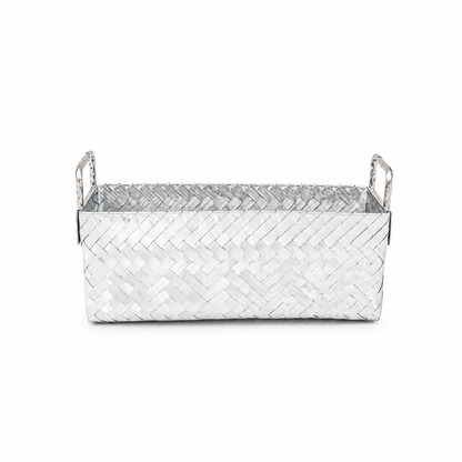 Galletera cuadrada con asas Grande l Aluminio trenzado