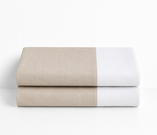 Mantel de Lino l Blanco con Arena
