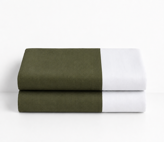 Mantel de Lino l Blanco verde