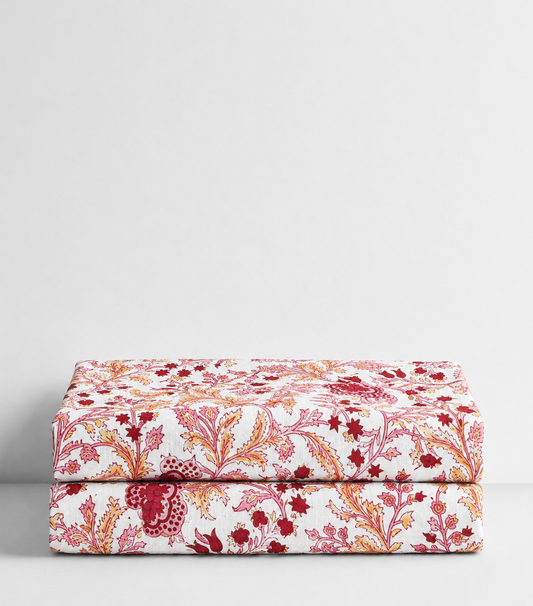 Mantel de algodón rosa