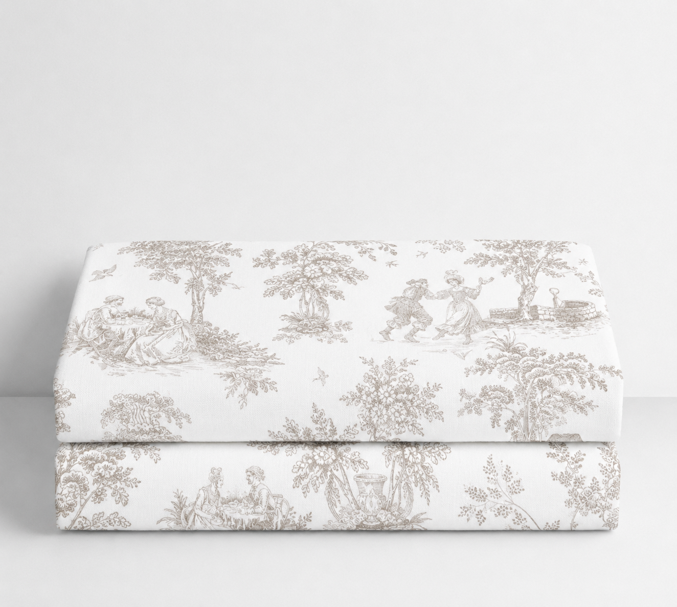 Mantel de algodón estampado Toile de Jouy