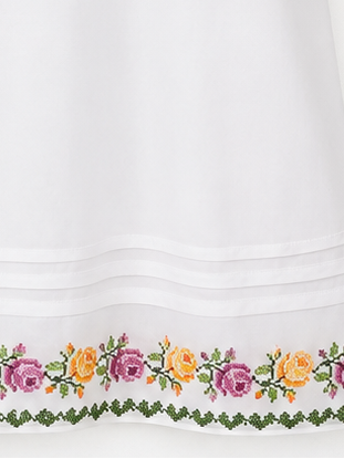 Vestido Huipil Niña l Bordado de flores