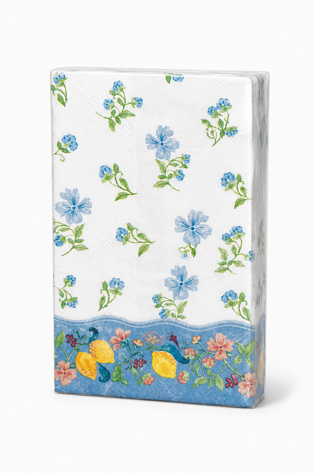Paquete de Servilletas de papel l Flores azules con limones