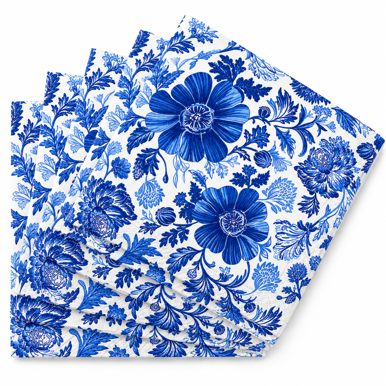 Paquete de Servilletas de papel l Flores azul